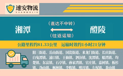 湘潭到醴陵货运公司