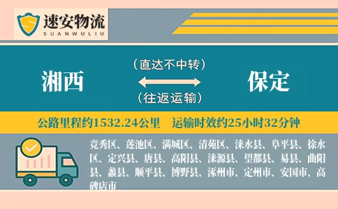 湘西到保定货运公司