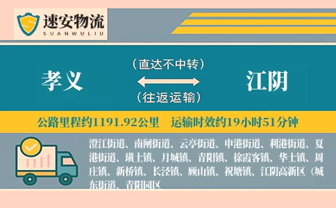 孝义到江阴货运公司