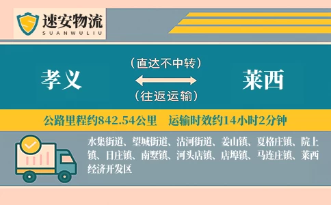 孝义到莱西货运公司