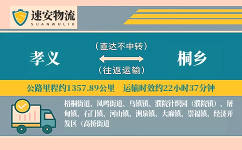 孝义到桐乡货运公司