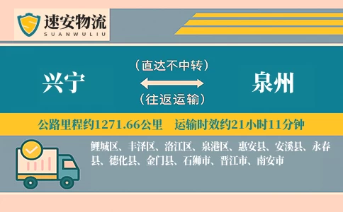 兴宁到泉州货运公司