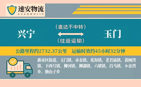 兴宁到玉门货运公司