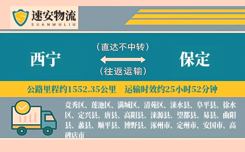 西宁到保定货运公司
