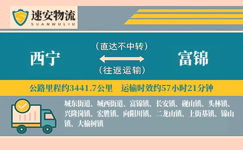 西宁到富锦货运公司