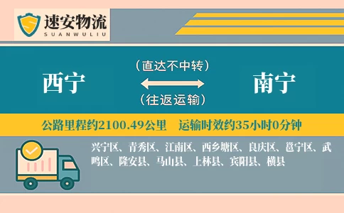 西宁到南宁货运公司