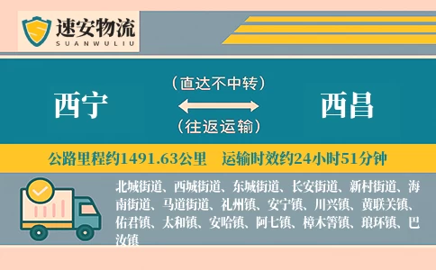 西宁到西昌货运公司