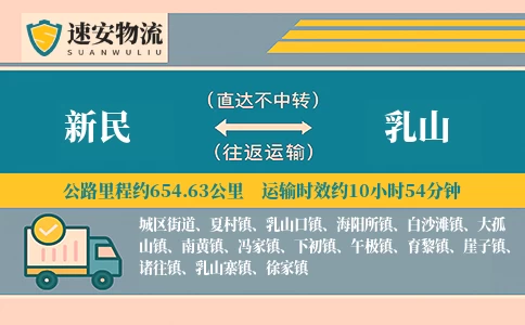 新民到乳山货运公司