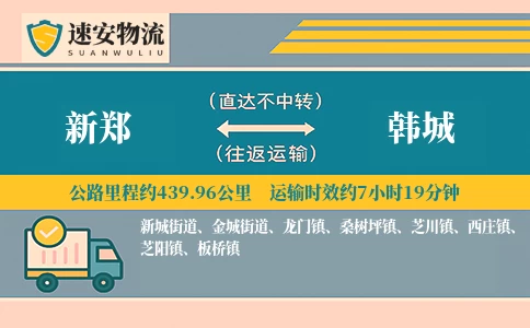 新郑到韩城货运公司