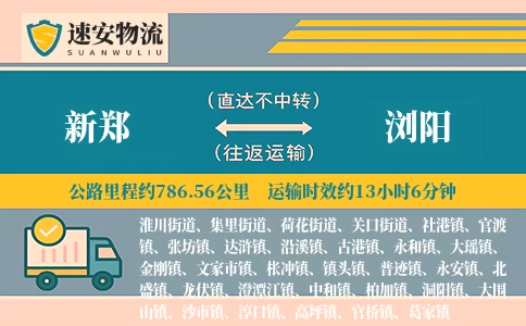 新郑到浏阳货运公司