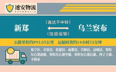新郑到乌兰察布货运公司