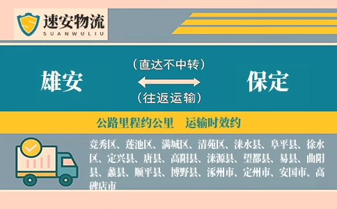 雄安到保定物流公司