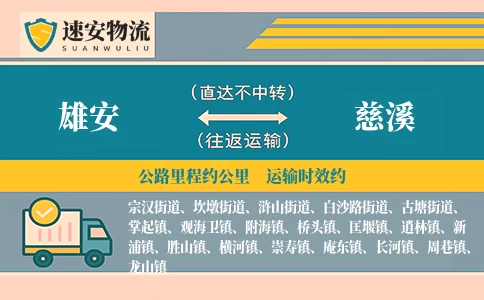 雄安到慈溪货运公司