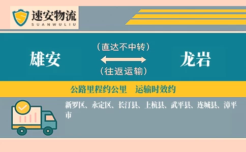 雄安到龙岩货运公司
