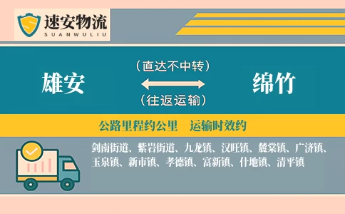 雄安到绵竹货运公司
