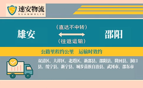 雄安到邵阳货运公司