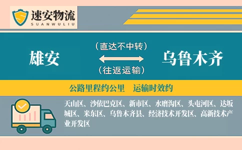 雄安到乌鲁木齐货运公司
