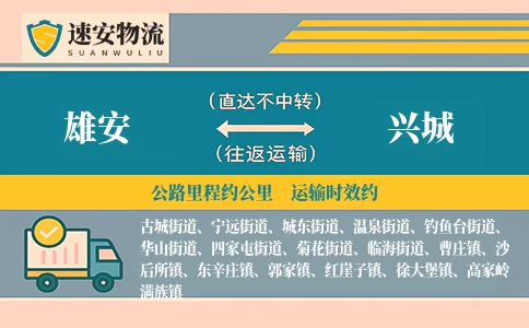 雄安到兴城货运公司
