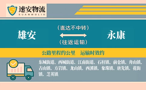 雄安到永康货运公司