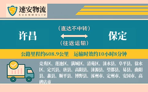 许昌到保定货运公司
