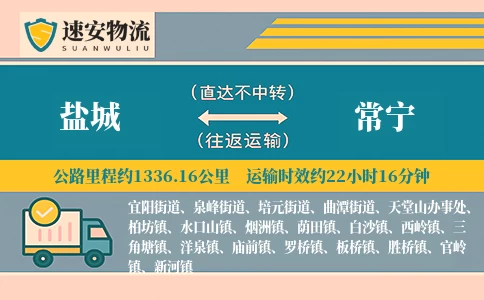 盐城到常宁货运公司