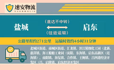 盐城到启东货运公司