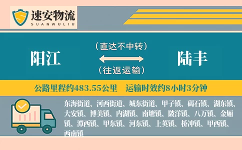 阳江到陆丰货运公司