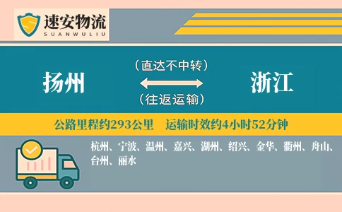 扬州到浙江货运公司