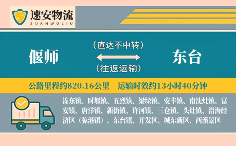 偃师到东台货运公司