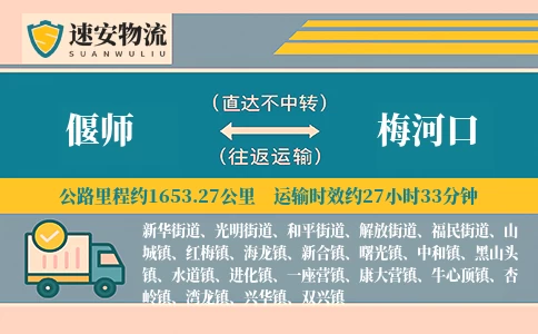 偃师到梅河口货运公司