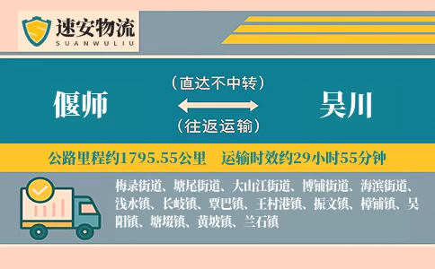 偃师到吴川货运公司