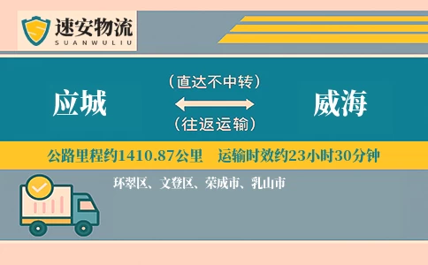 应城到威海货运公司