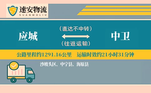 应城到中卫货运公司