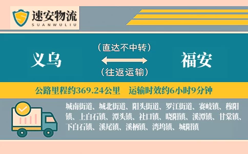 义乌到福安货运公司