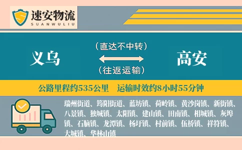 义乌到高安货运公司