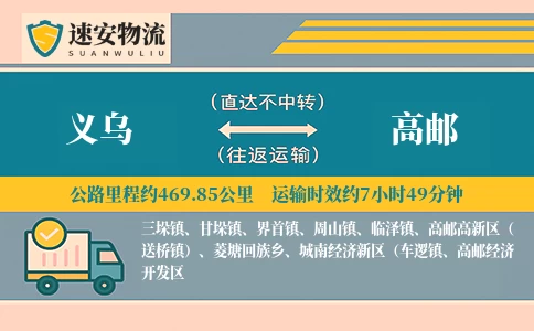 义乌到高邮货运公司