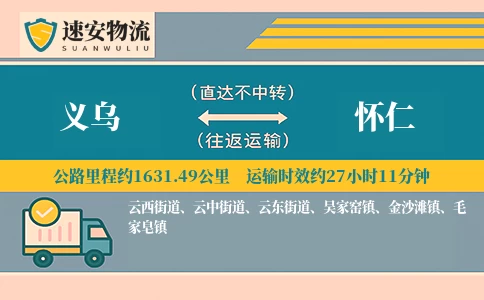 义乌到怀仁货运公司