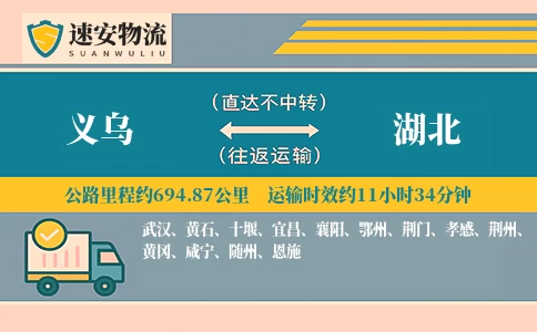 义乌到湖北货运公司
