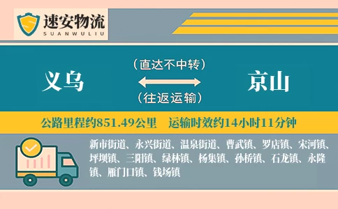 义乌到京山货运公司