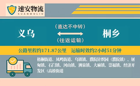 义乌到桐乡货运公司