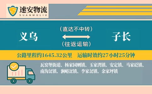 义乌到子长货运公司