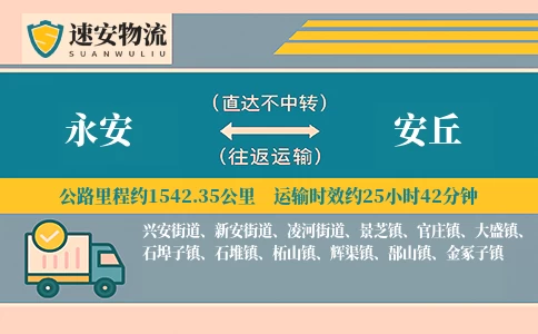 永安到安丘货运公司