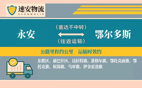 永安到鄂尔多斯货运公司