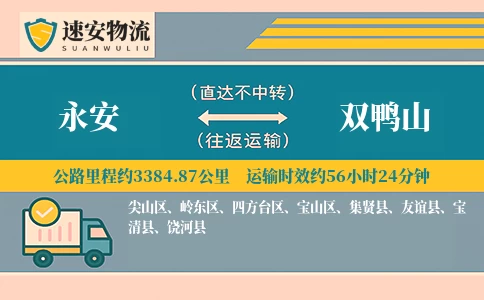 永安到双鸭山货运公司