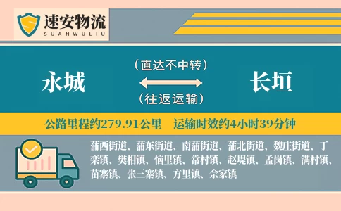 永城到长垣货运公司