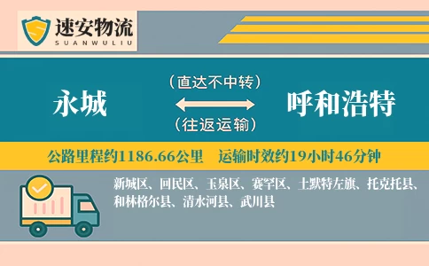 永城到呼和浩特货运公司
