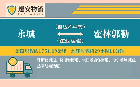 永城到霍林郭勒货运公司