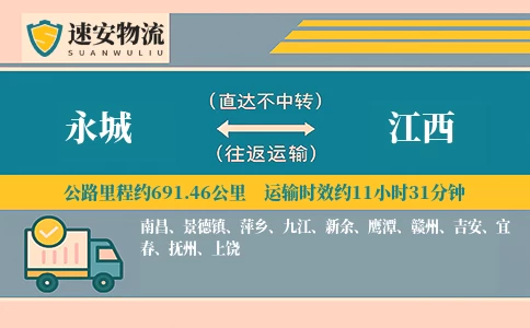 永城到江西货运公司
