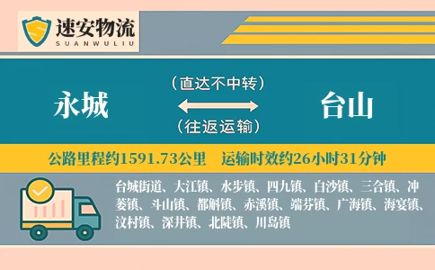永城到台山货运公司