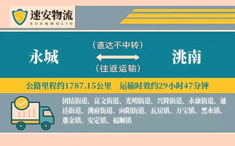永城到洮南货运公司